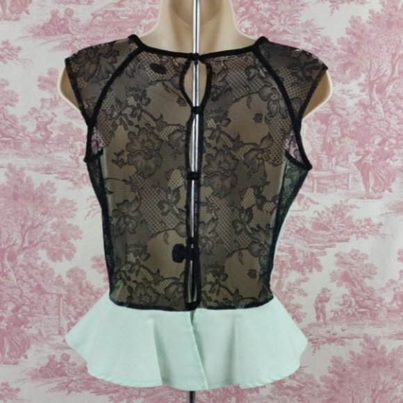 Donated - Ali & Kris Mint green top with lace back - Picture 2 of 9